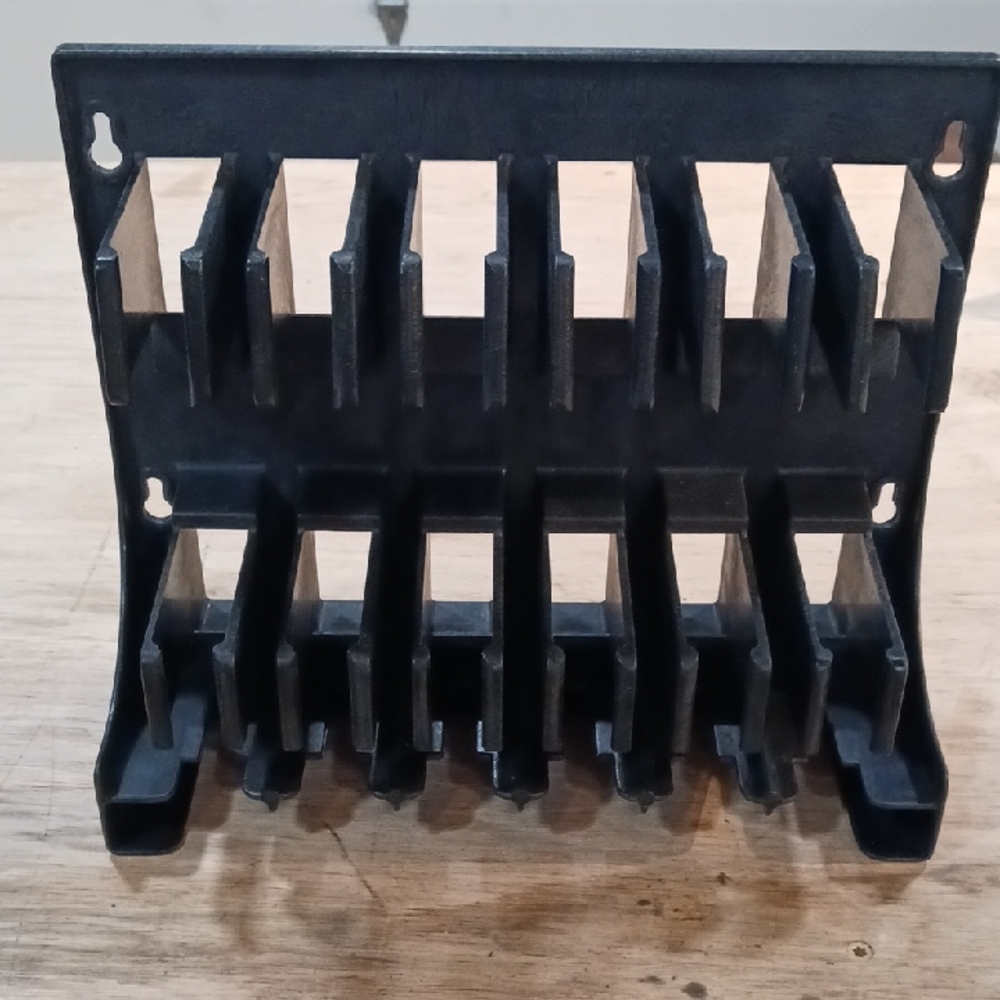 Black Plastic Magazine Organizer Rack